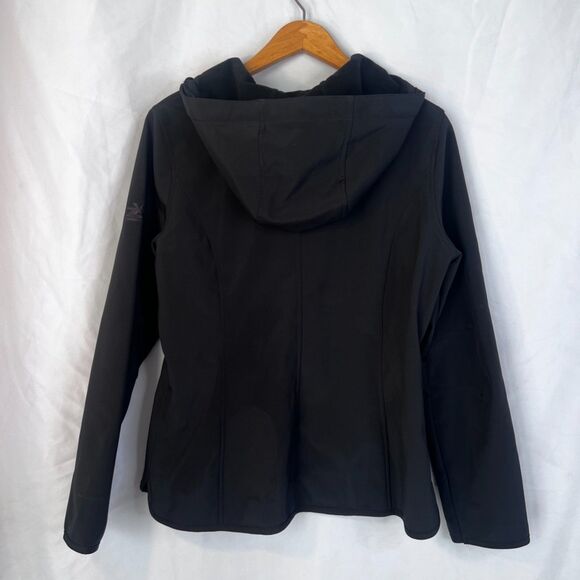 ZeroXposur Lightweight Embroidered Detail Black Hooded Soft Shell Jacket Size MD - Picture 2 of 12